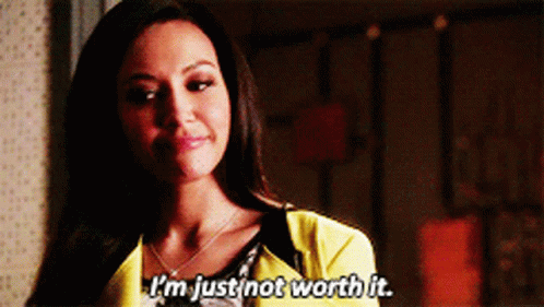 Glee Santana Lopez GIF - Glee Santana Lopez Im Just Not Worth It GIFs