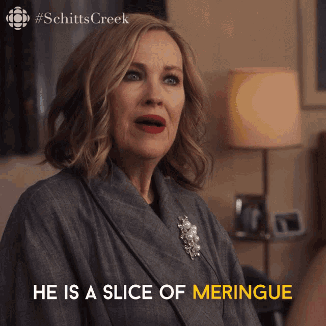 He Is A Slice Of Meringue Moira GIF - He Is A Slice Of Meringue Moira Moira Rose GIFs