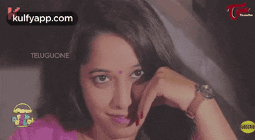 a close up of a woman 's face with the words kulfyapp.com on the bottom right
