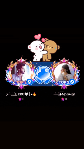 a man and a woman are standing next to each other on a screen that says top 3