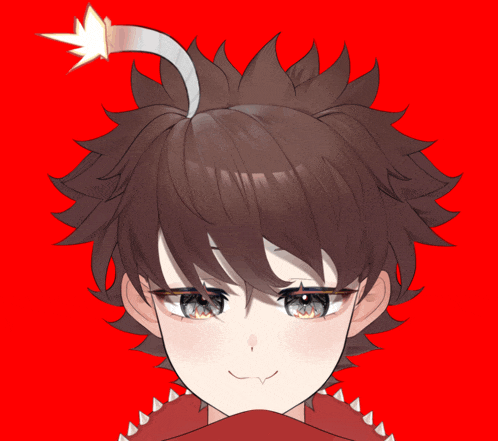 a boy with a bomb in his hair is smiling