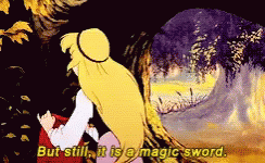 Princess Eilonwy Magic Sword GIF - Princess Eilonwy Magic Sword Black Cauldron GIFs