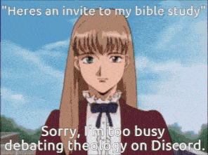 a cartoon of a girl with the words heres an invite to my bible study