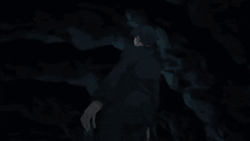 a person is standing in the dark with a light coming out of their body