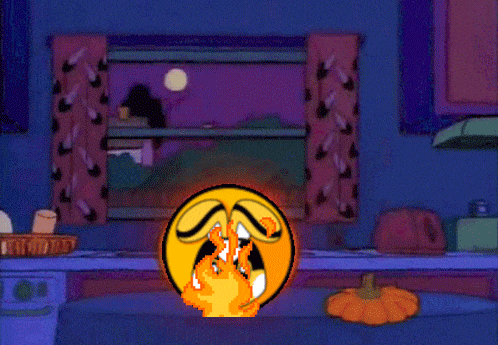 a cartoon of homer simpson holding a pumpkin with a smiley face on it