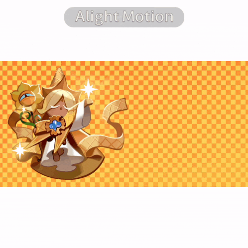 a picture of a cookie with the words alight motion written below it