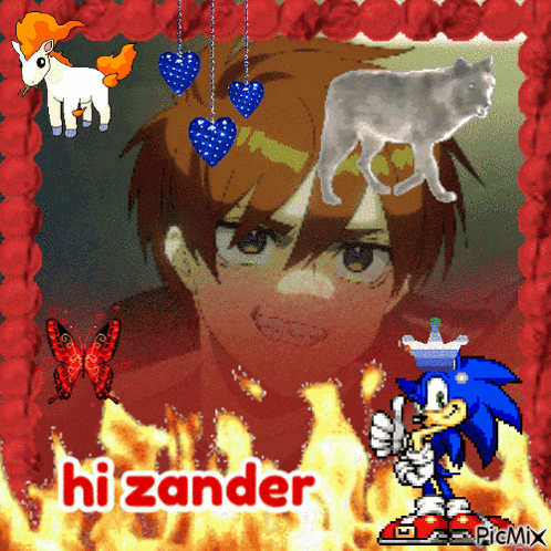 a picture of a boy with the name hizander