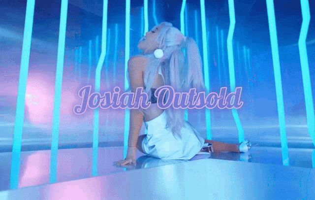 a poster for josiah outsold shows a woman in a white skirt
