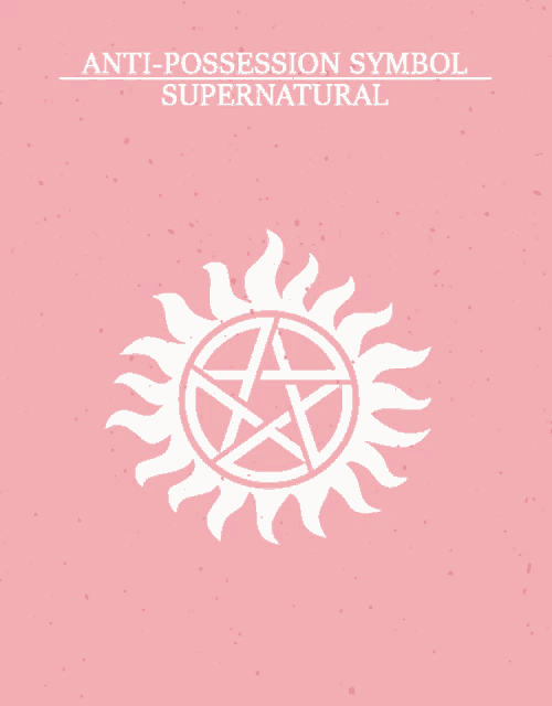 a pink background with an anti-possession symbol