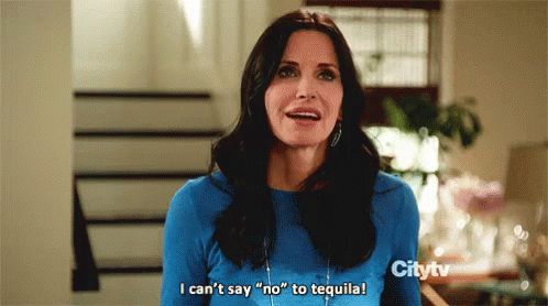 Neither Can We! GIF - Courtney Cox Cougar Town Tequila GIFs