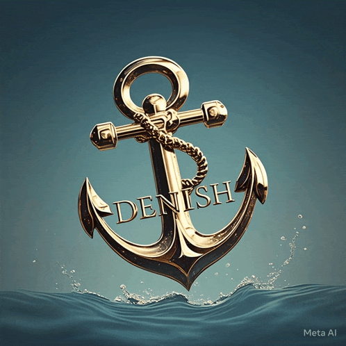 an anchor with the word denish on it