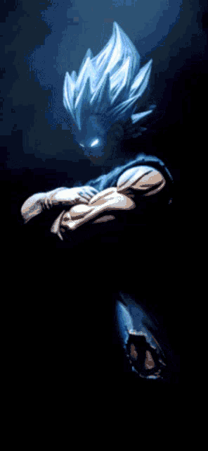 a cartoon character is flying through the air with a blue background