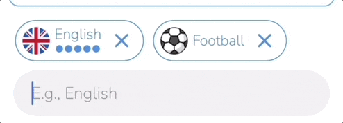 a screenshot of an app that says lol x and english x