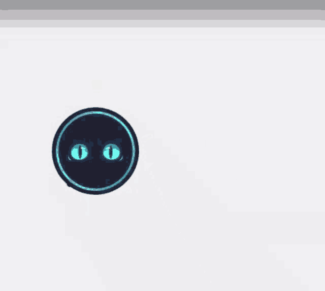 a circle with two eyes and a square with one eye