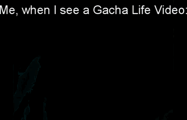 a man is sitting in front of a rug with the words `` me when i see a gacha life video '' .