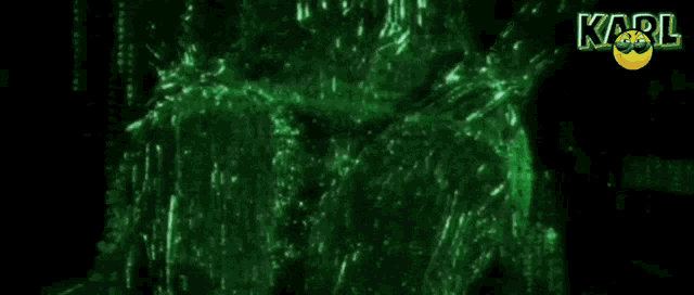a green background with the word karl in yellow