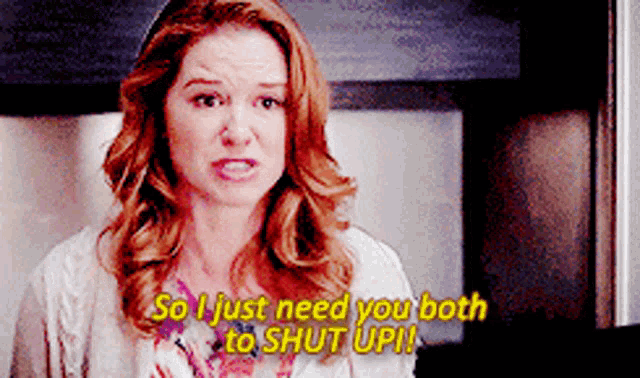 Greys Anatomy April Kepner GIF - Greys Anatomy April Kepner So I Just Need You Both To Shut Up GIFs