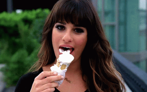 Glee Rachel Berry GIF - Glee Rachel Berry Ice Cream GIFs