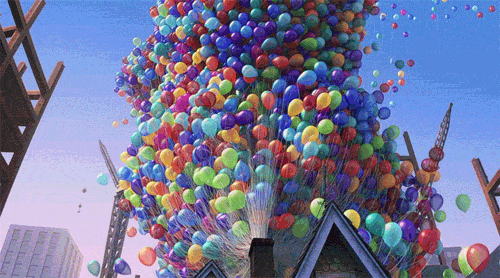 Happyness 🌞 GIF - Up Movie Balloons Going Up GIFs
