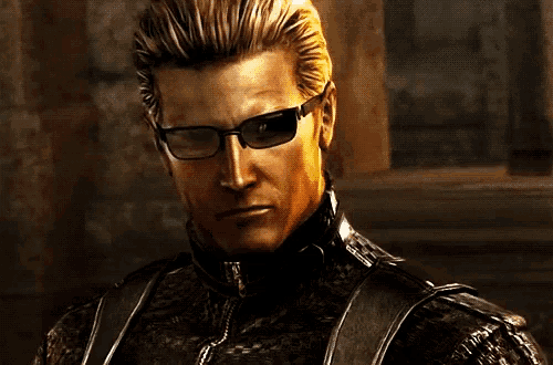 a man wearing sunglasses and a leather jacket is looking at the camera