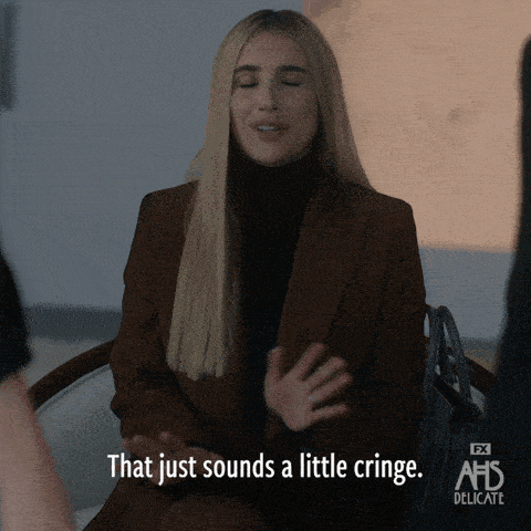 a woman says that just sounds a little cringe in a fx ad