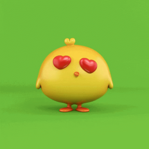 Chick Cute GIF - Chick Cute Heart Eyes GIFs