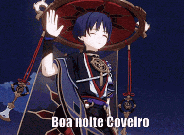 a character from a video game with the words boa noite coveiro written on the bottom