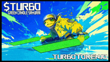 turbo green candle samurai turbotoken.io poster