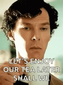 Drinking Tea Ok GIF - Drinking Tea Ok Sherlock GIFs