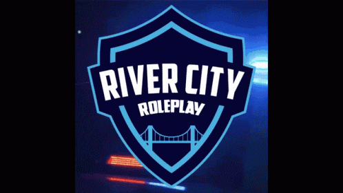 the logo for river city roleplay has a bridge on it