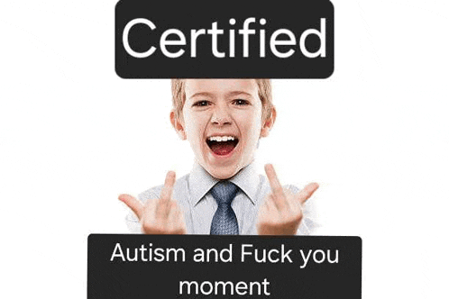 a young boy in a suit and tie is making a middle finger sign .