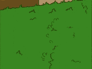 homer simpson from the simpsons is standing in front of a grassy field .