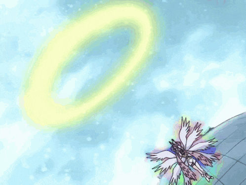 a cartoon of a rocket flying through the air with a yellow circle in the background
