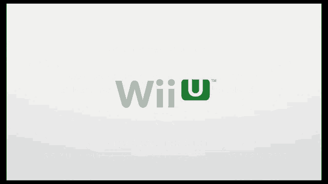 a white background with a blue wii u logo