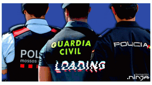 a group of police officers are standing next to each other and their uniforms say policia