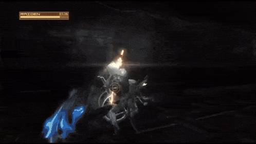 a video game character is fighting another character in a wheelchair