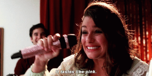 Glee Rachel Berry GIF - Glee Rachel Berry It Tastes Like Pink GIFs