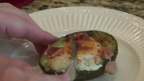 Egg Baked In An Avocado GIF - Breakfast GIFs