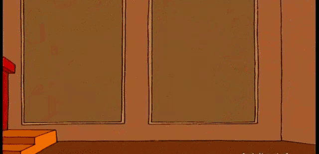 a cartoon of a man wearing a gas mask in front of a broken window