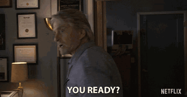 a man says " you ready " in front of a netflix sign