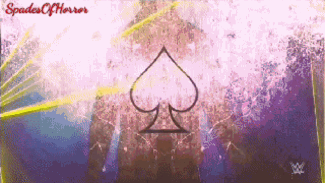 a drawing of a spade with the words spades of horror
