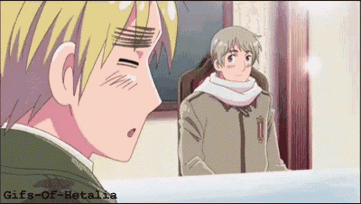 two anime characters are looking at each other with the words gifs-of-hetalia written below them