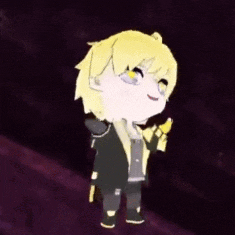 a cartoon character with yellow hair is holding a banana and waving .