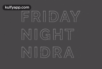 a neon sign that says friday night nidra on a black background