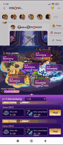 a screenshot of a game that says strong on the top