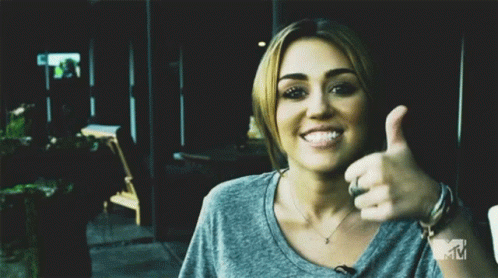 Miley Cyrus Thumbs Up GIF - Miley Cyrus Thumbs Up Approved GIFs