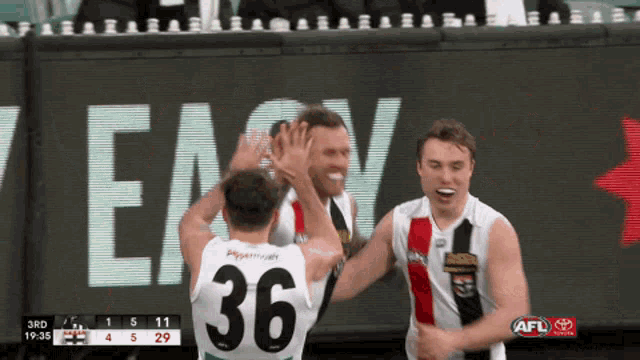 a player with the number 36 on the back of his jersey