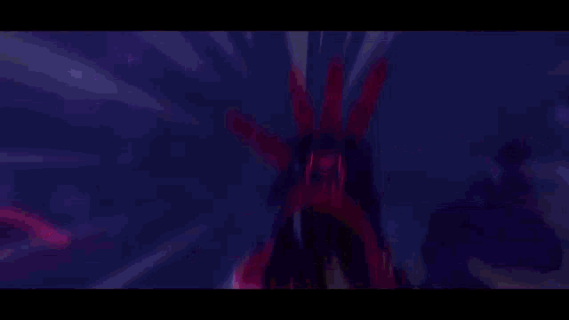 a purple and red background with a few lines