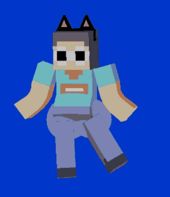 a cartoon character with a cat ear headband and a shirt that says supreme