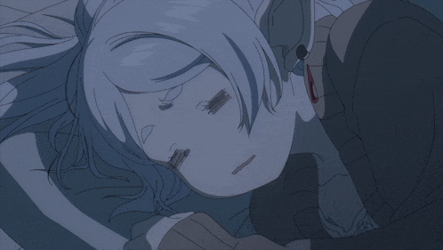 a drawing of a girl laying on the ground